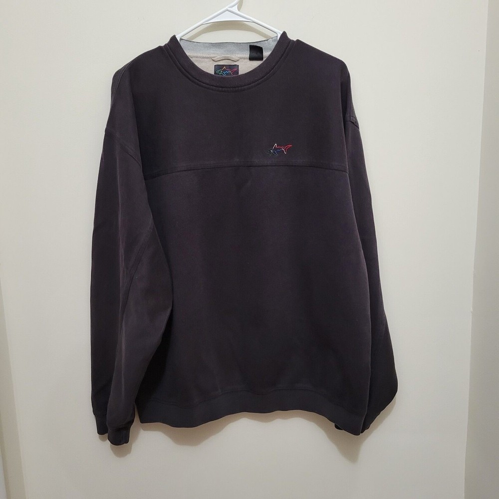 Greg Norman Crewneck Sweater  Long Sleeve Heavy Men's Black Shirt Size Large L